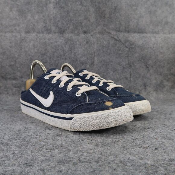 Nike Shoes Womens 7.5 Hermosa Mule Sneaker Slide Slip On Denim Lace Up 2002 Blue - Picture 1 of 12